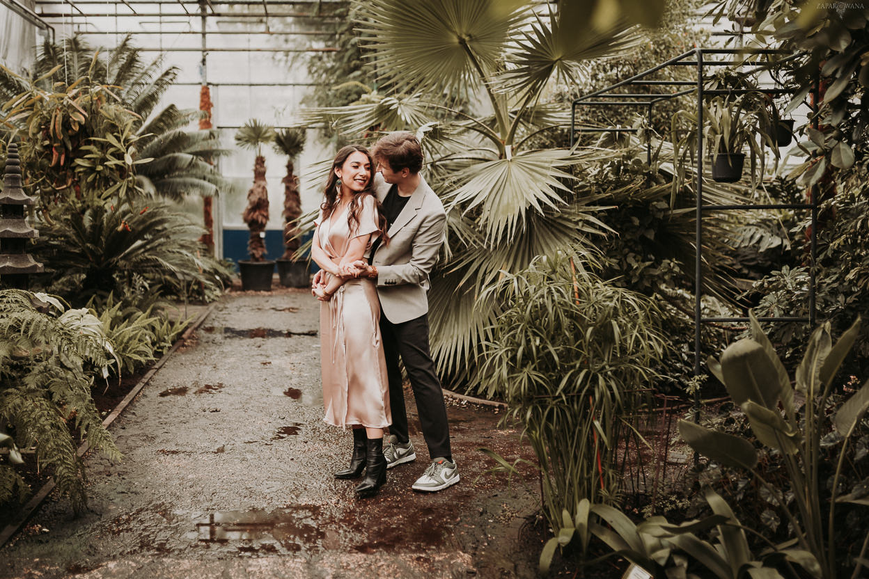 ZAPAROWANA - Fotograf ślubny - Sesja narzeczeńska w Ogrodzie Botanicznym Warszawa